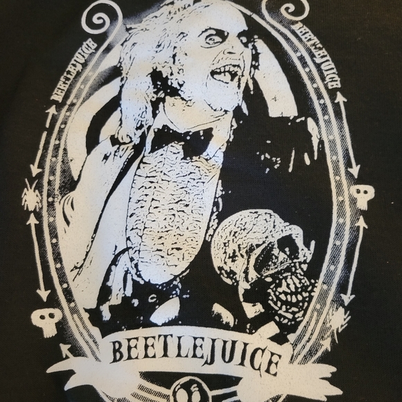 NEW -Official Beetlejuice Black Hoodie Sweatshirt - Size Medium - NWT - Picture 6 of 13